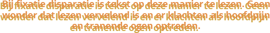 voorbeeld van fixatie disparatie